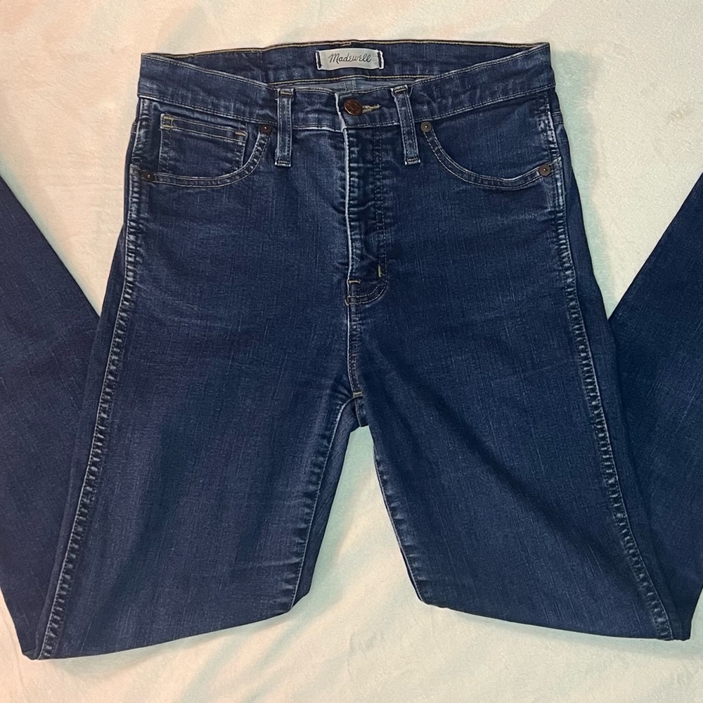 Madewell 10” High Rise Skinny Dark Wash Jeans size 27